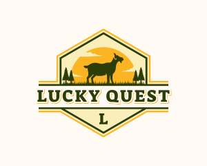 Goat Pasture Livestock logo design