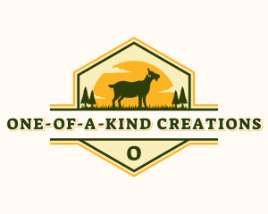 Goat Pasture Livestock logo design