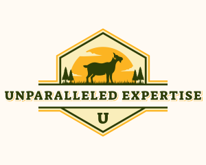 Goat Pasture Livestock logo design