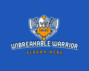 Warrior Axe Soldier logo design