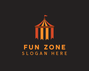 Ribbon Funfair Tent logo design