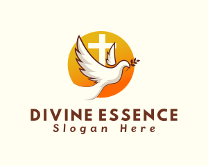 Holy Cross Dove logo design