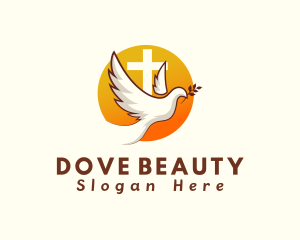 Holy Cross Dove logo design