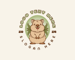 Cute Quokka Animal logo