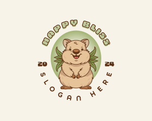 Cute Quokka Animal logo design