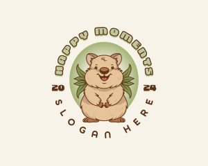 Cute Quokka Animal logo design