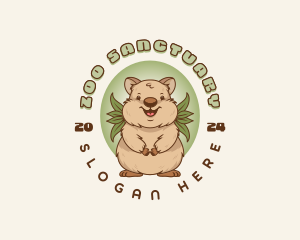 Cute Quokka Animal logo design