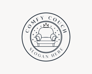 Crown Sofa Couch Furniture logo design