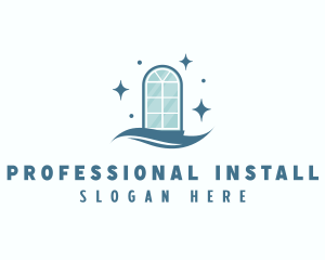 Elegant Window Installation logo design