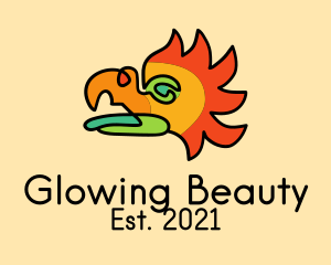 Monoline Colorful Bird  logo
