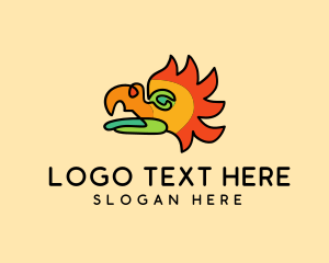 Monoline Colorful Bird  logo
