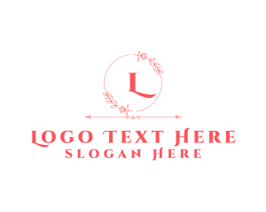 Floral Feminine Wreath logo