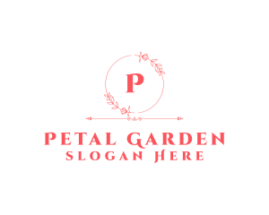 Floral Feminine Wreath logo design