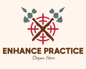 Axe Target Hunting  logo design