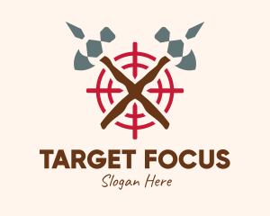 Axe Target Hunting  logo design