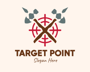 Axe Target Hunting  logo design