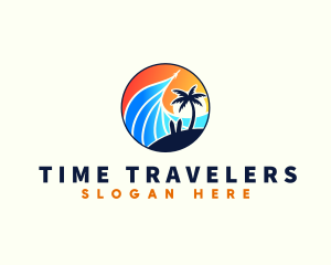 Travel Vacation Beach logo design