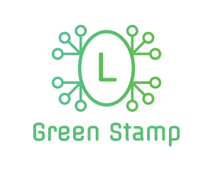 Green Tech Frog logo design