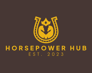 Horseback Riding Horseshoe logo design