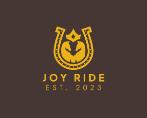 Horseback Riding Horseshoe logo design