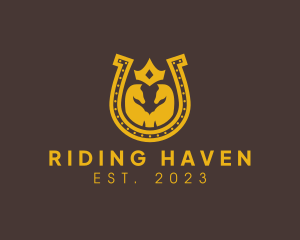 Horseback Riding Horseshoe logo design