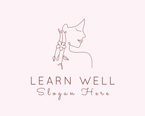 Woman Hair Wellness Beauty logo design