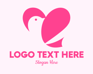 Pink Heart Dove logo