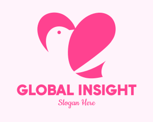 Pink Heart Dove logo