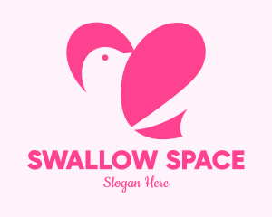 Pink Heart Dove logo