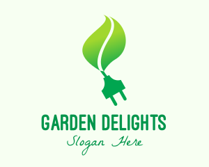 Green Eco Plug logo design