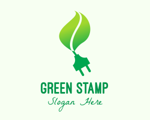 Green Eco Plug logo design