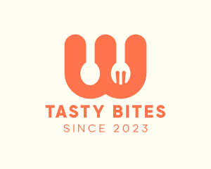 Utensils Eatery Letter W logo