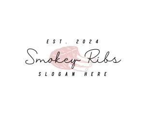 Butcher Rib Meat logo design