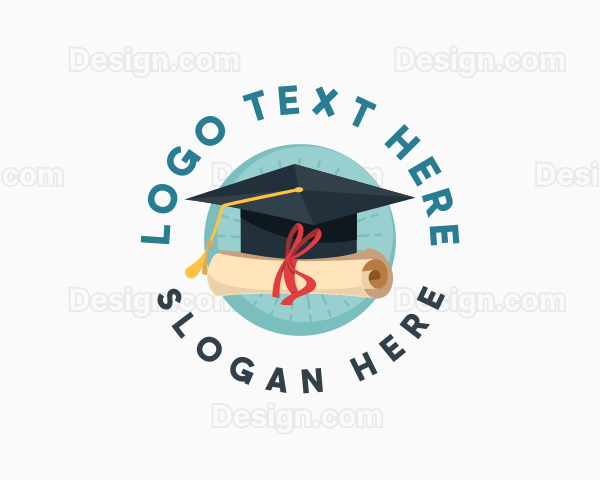 Graduation Cap Diploma Logo