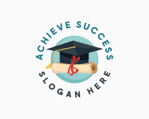 Graduation Cap Diploma logo design