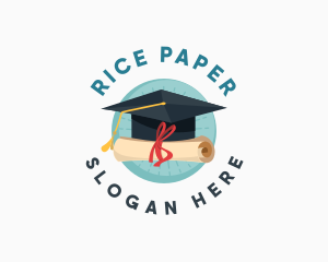 Graduation Cap Diploma logo design