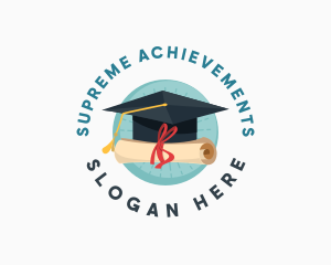 Graduation Cap Diploma logo design