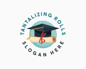 Graduation Cap Diploma logo design