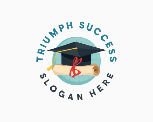 Graduation Cap Diploma logo design