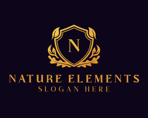 Natural Landscaping Royal Shield  logo design