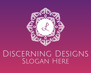 Ornamental Flower Stroke Lettermark logo