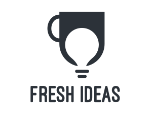 Mug Idea Bulb logo design