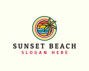 Jamaica Beach Sunset logo design