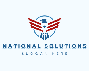 National Patriotic Eagle logo design