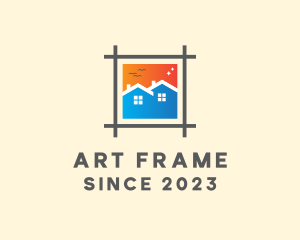 Sunset House Frame logo design