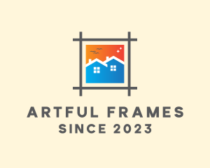 Sunset House Frame logo design