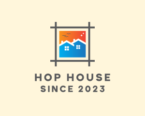 Sunset House Frame logo design