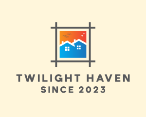 Sunset House Frame logo