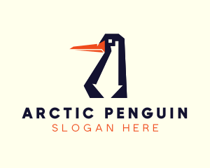 Modern Arrow Penguin logo design