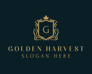 Gold Shield University logo design